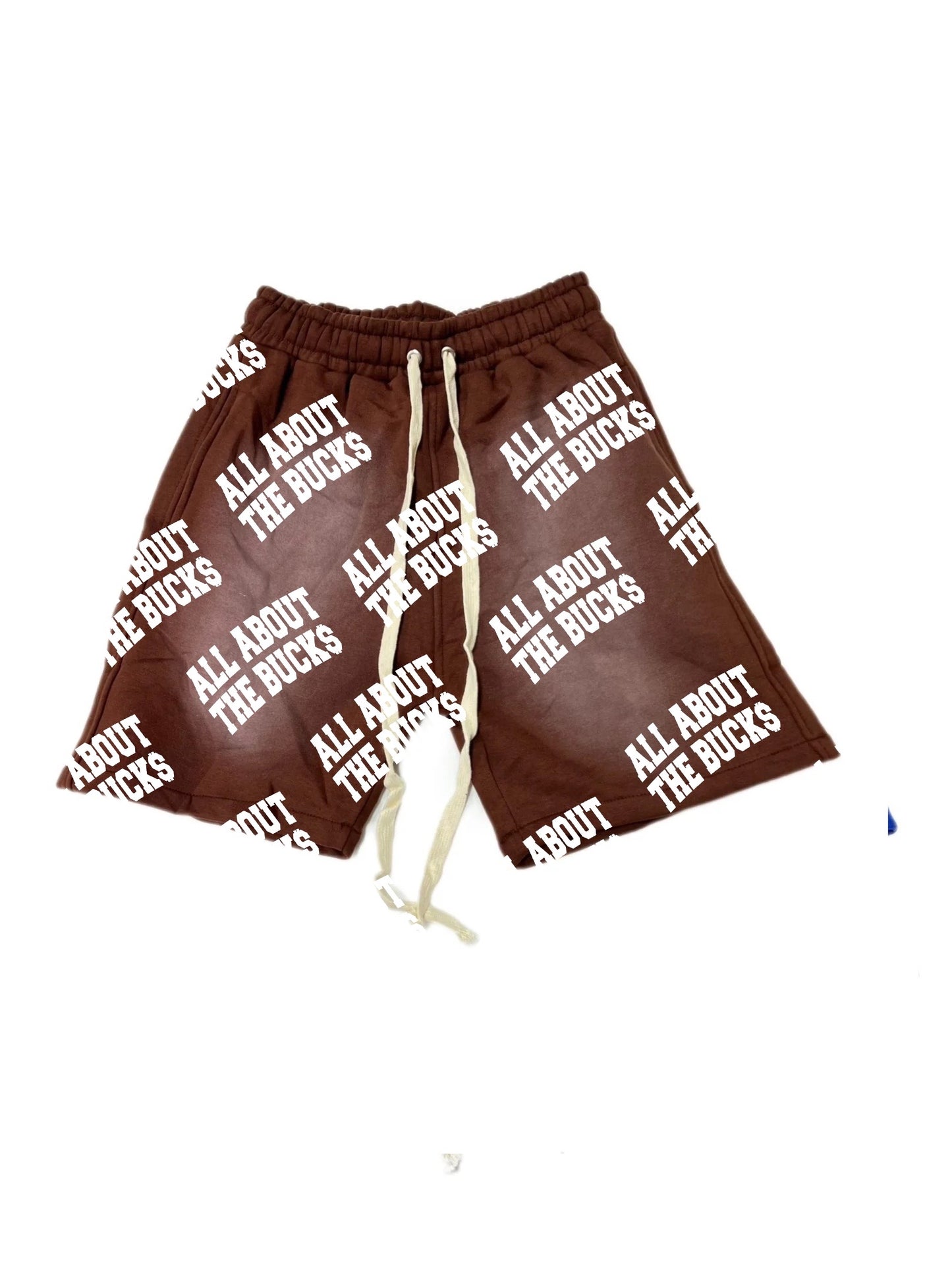 Brown AllAboutTheBuck$ All Over Print Shorts