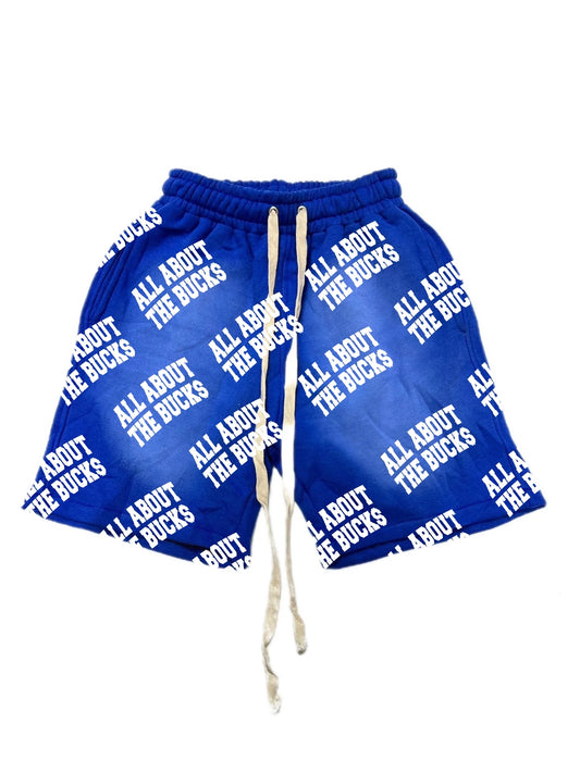 Blue AllAboutTheBuck$ All Over Print Shorts