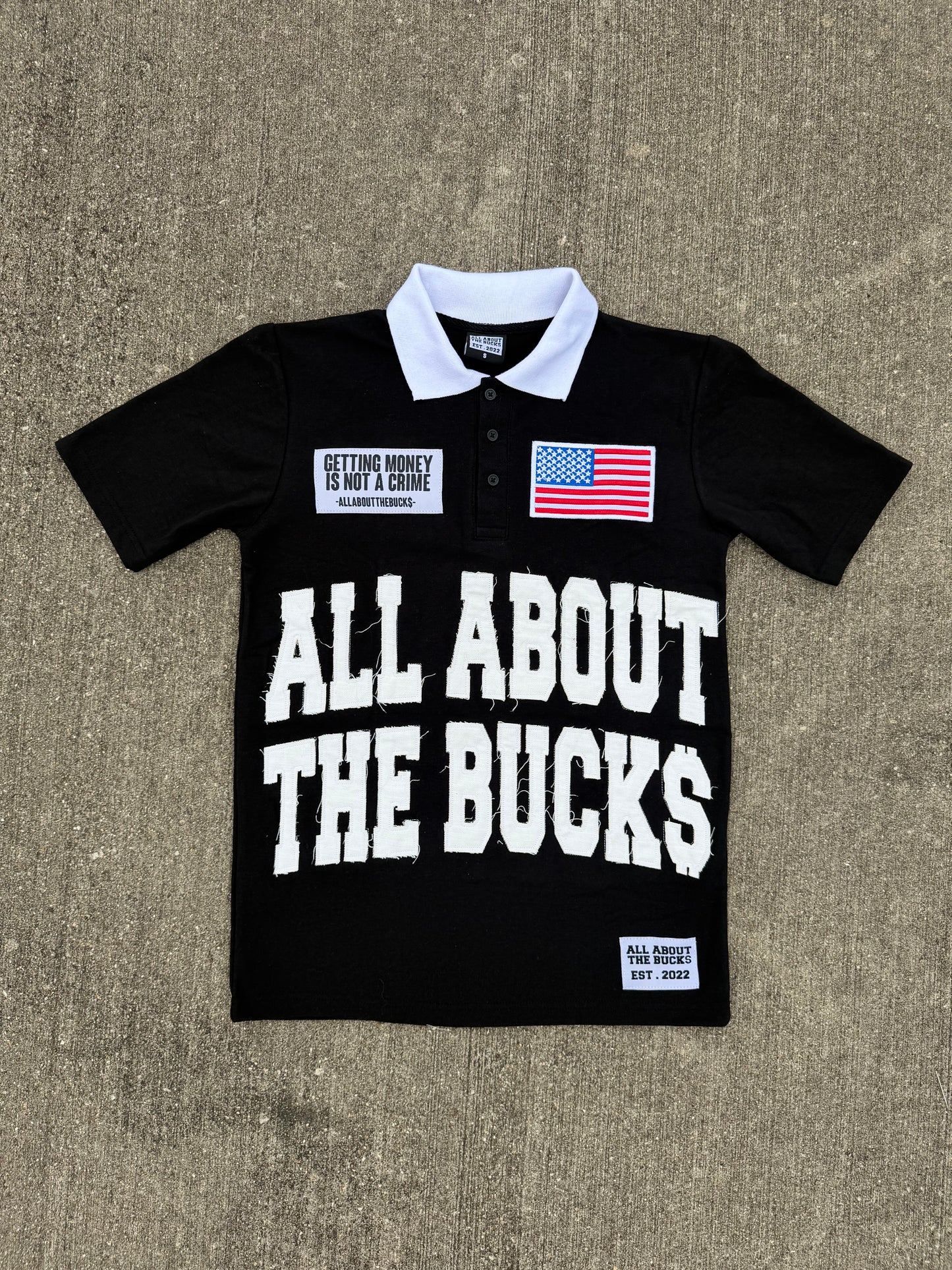 AllAboutTheBuck$ Black Rugby Polo