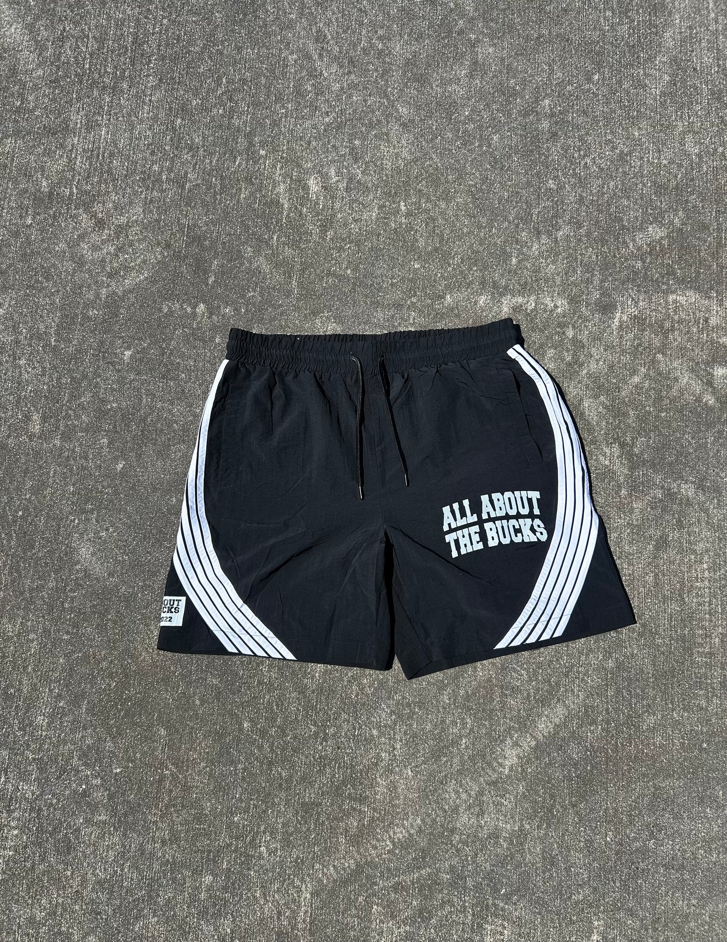 Black Track Nylon Shorts