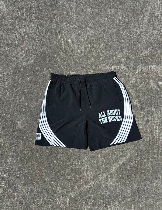 Black Track Nylon Shorts