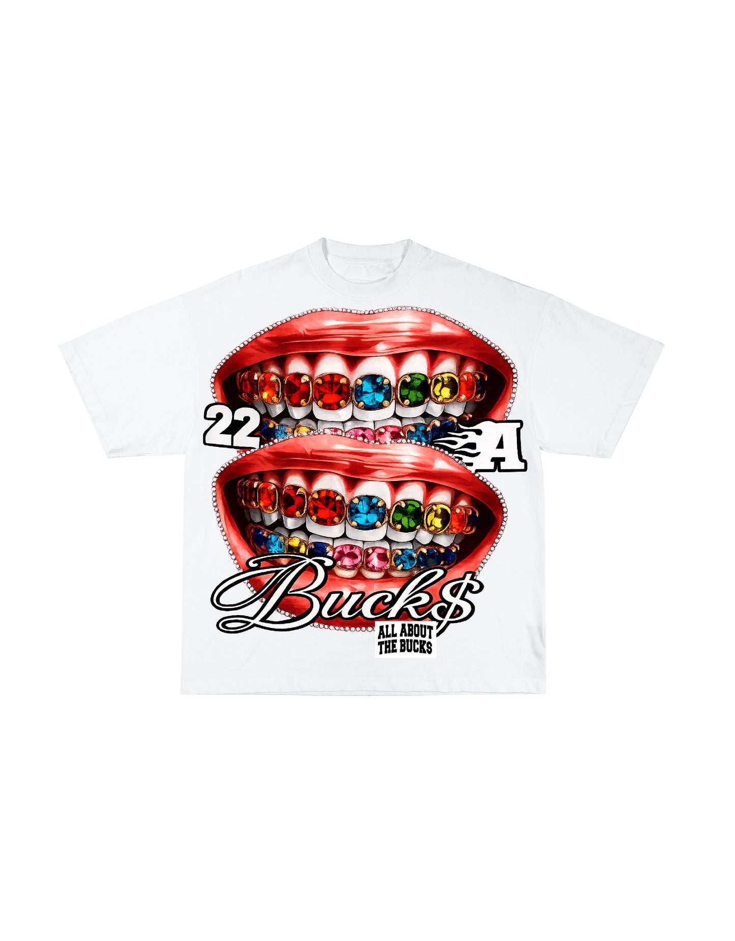 White Grillz Tee