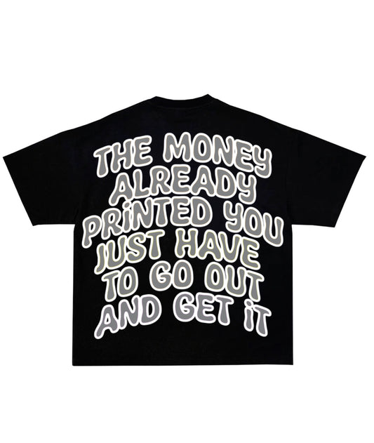 Black/Grey The Money Printed Tee