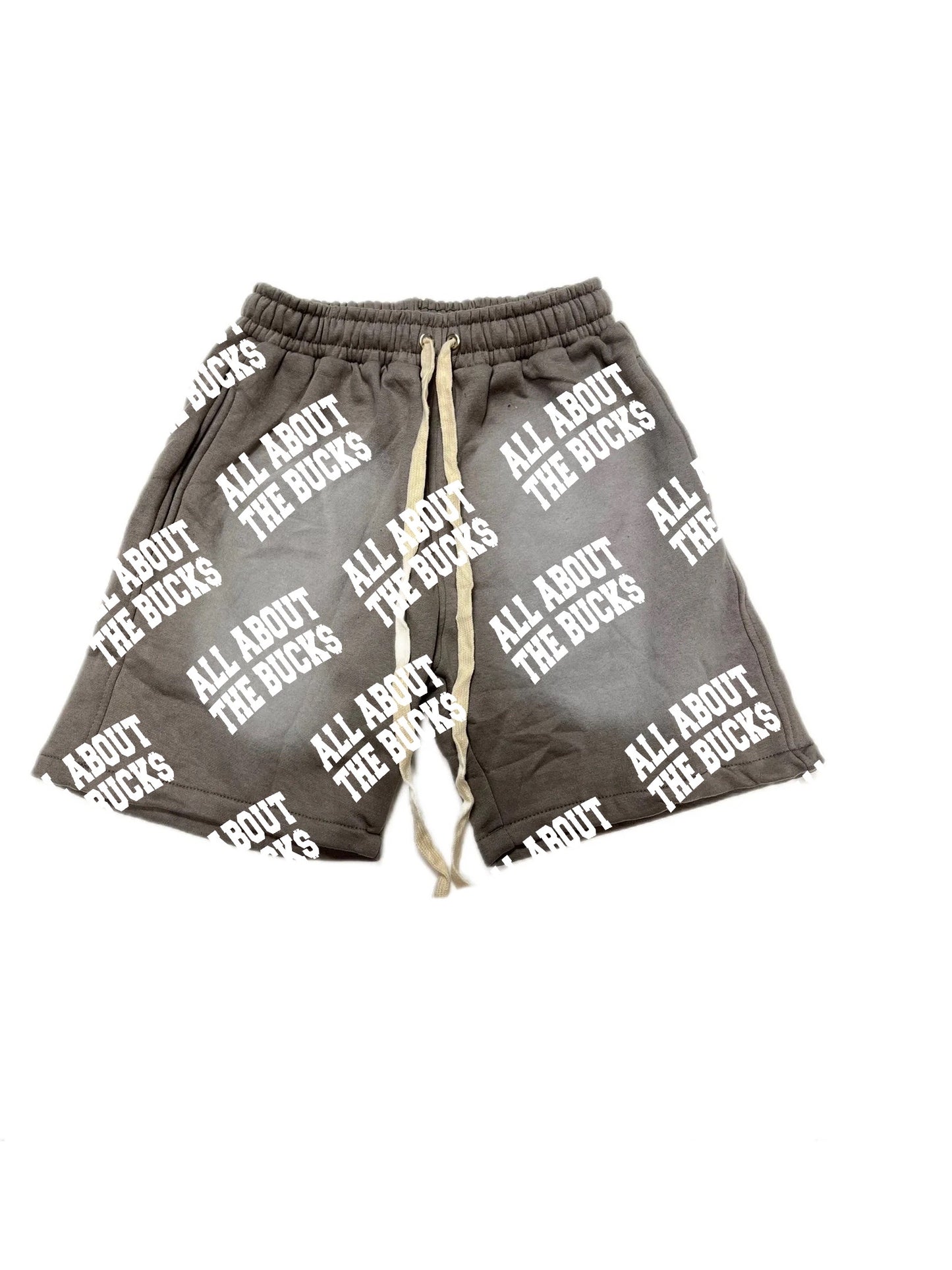 Grey AllAboutTheBuck$ All Over Print Shorts