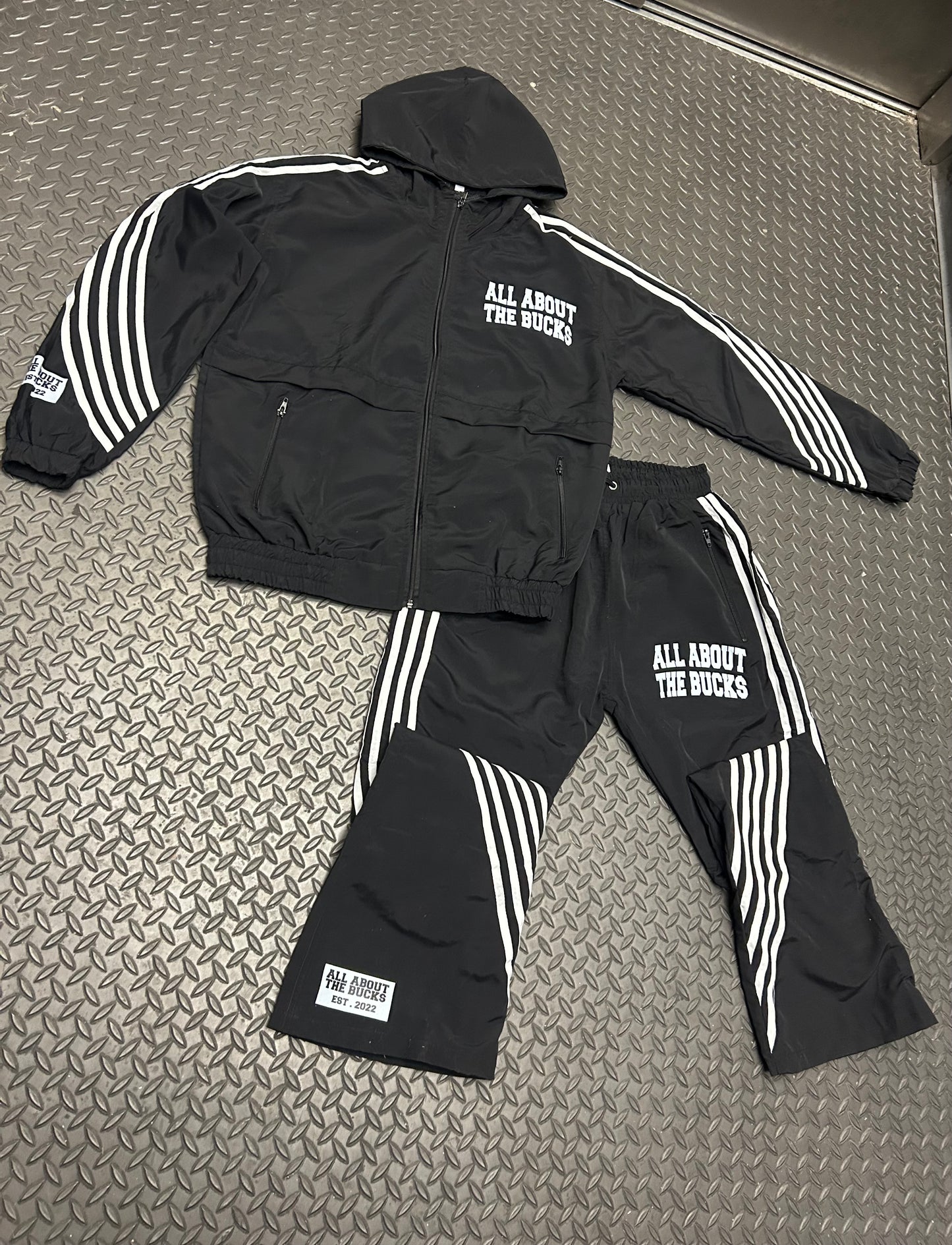 Black Nylon Vintage Track Set