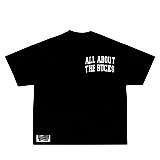 Black MultiLogo AllAboutTheBucks Tee
