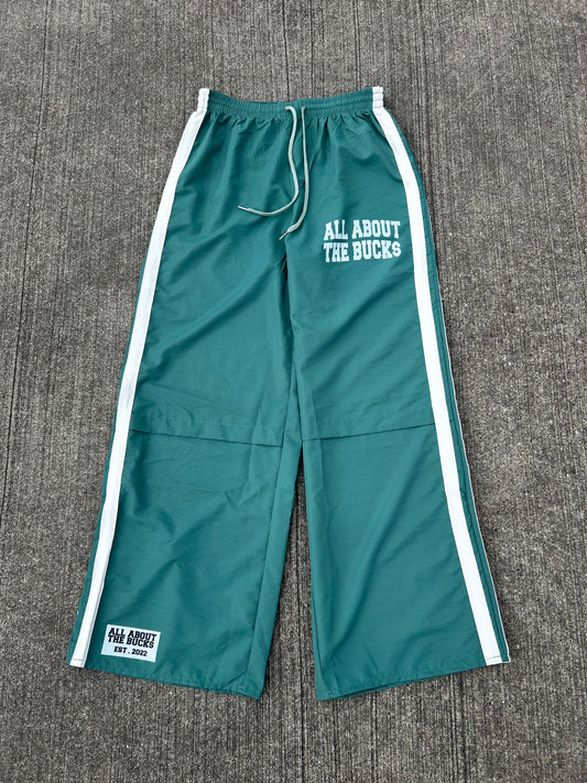 AllAboutTheBuck$ Green Nylon Sweats