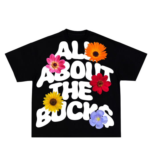Black Floral AllAboutTheBucks Tee