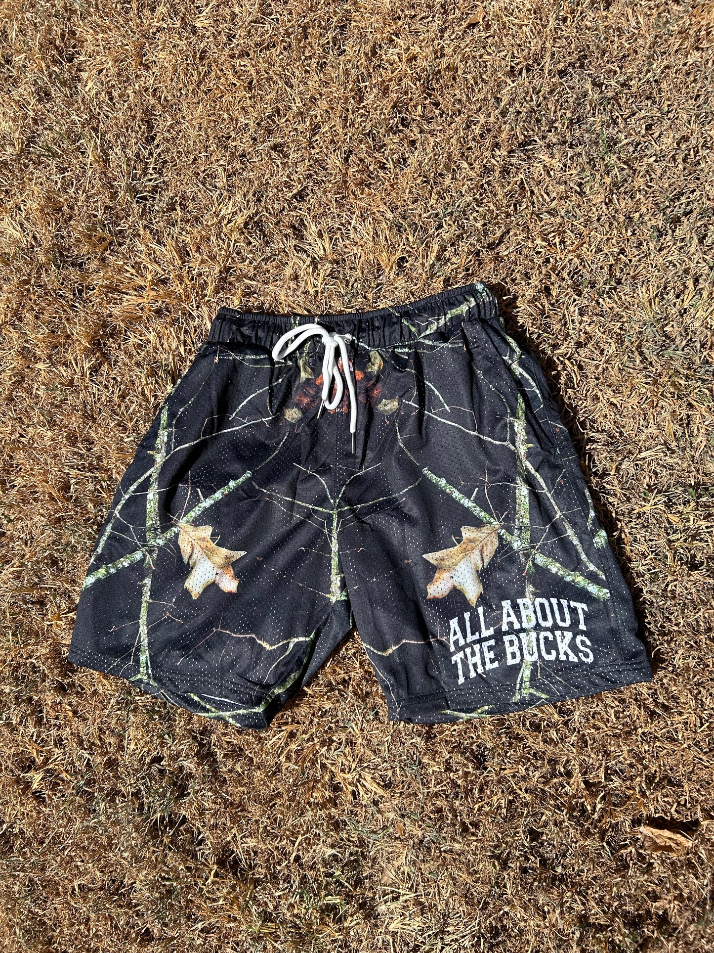 AllAboutTheBuck$ Black Camo Mesh Shorts