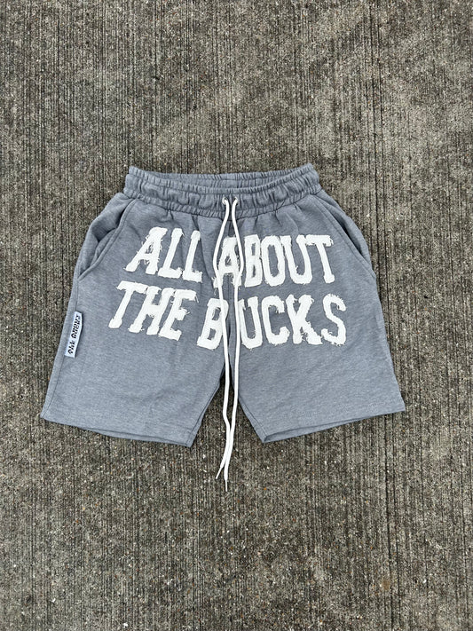 Grey AllAboutTheBuck$ Distressed Shorts