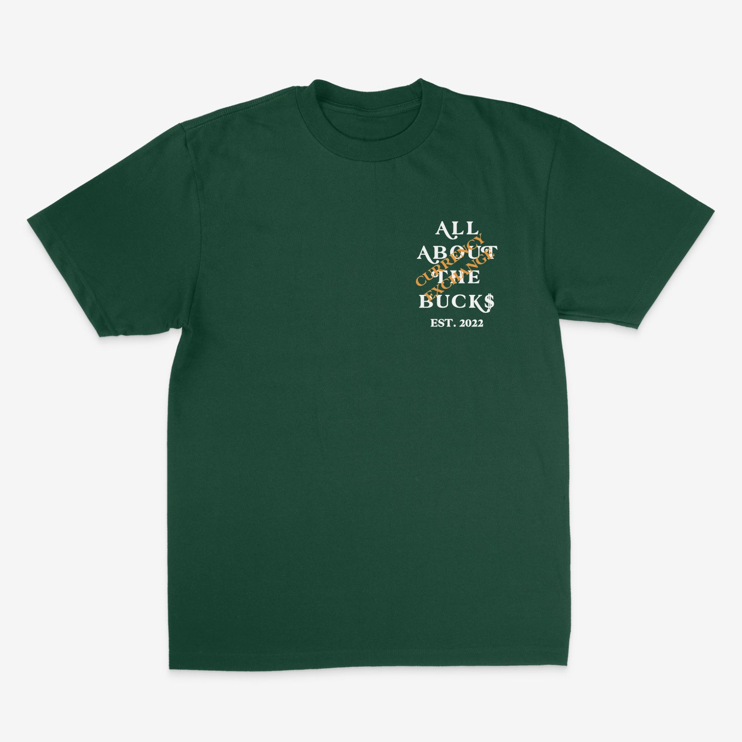 Currency Exchange Green/White Tee