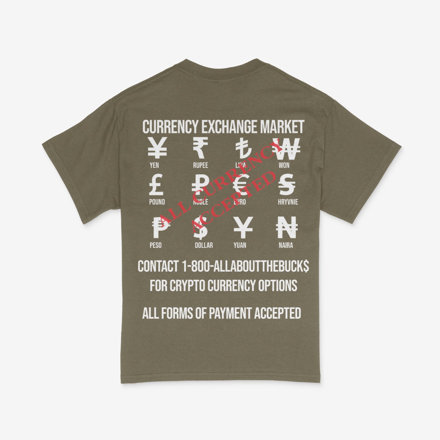 Currency Exchange Brown/White Tee