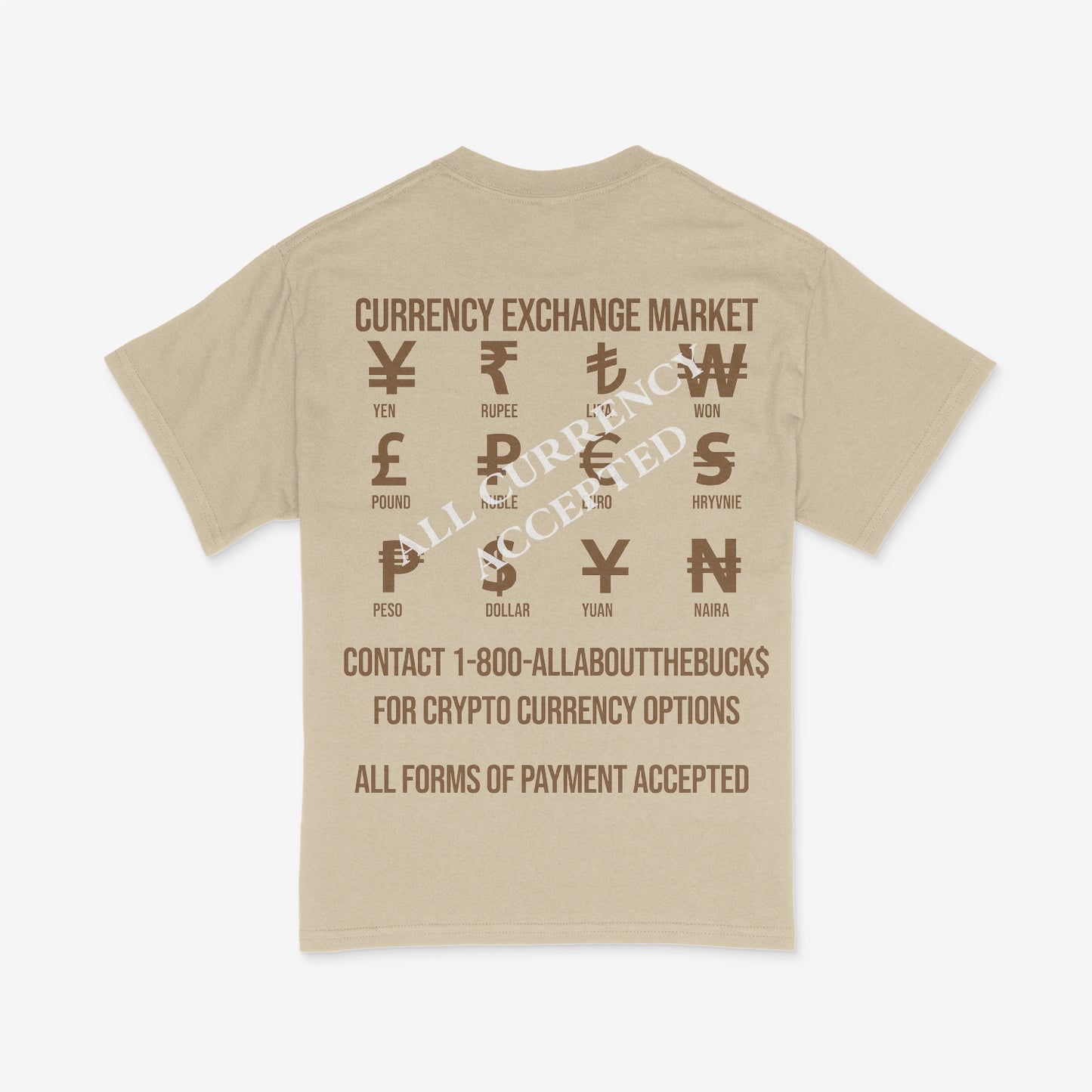 Currency Exchange Sand/Bro Tee
