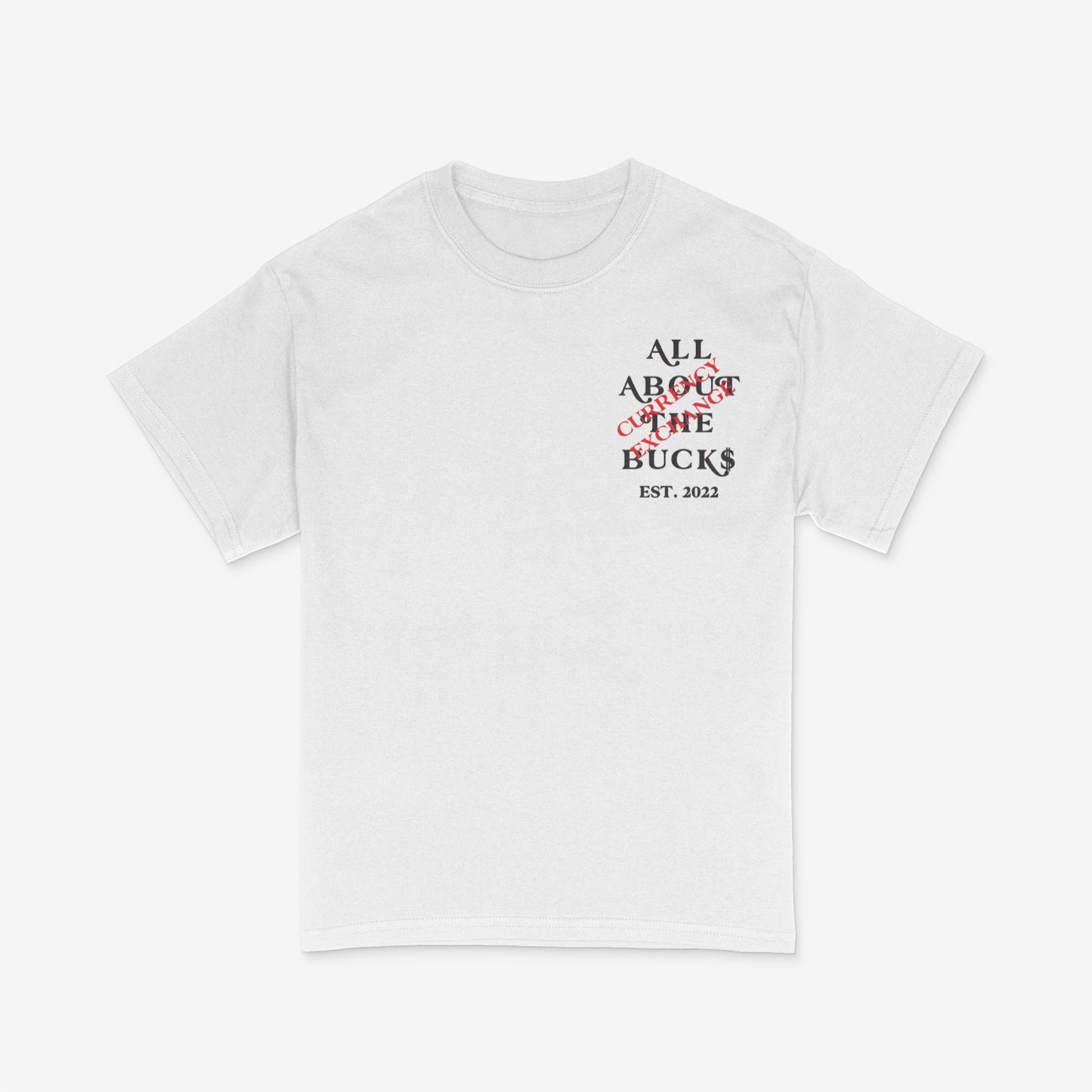 Currency Exchange White/Blk Tee