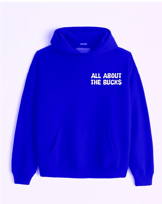 All About The Buck$ Blue Small Logo Hoodie