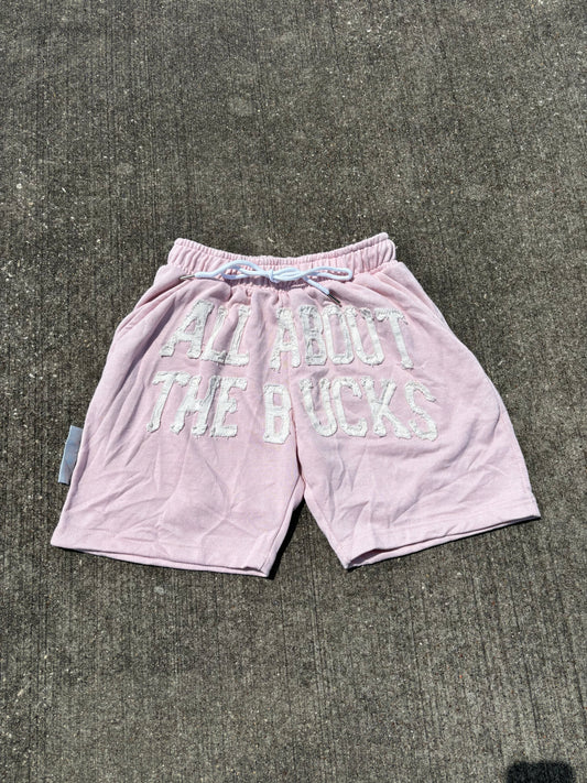 Pink AllAboutTheBuck$ Distressed Shorts