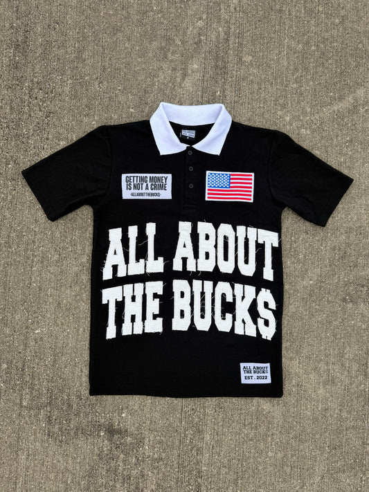 AllAboutTheBuck$ Black Rugby Polo