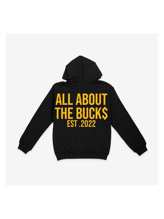 Black/Yellow AllAboutTheBuck$ Box Logo Hoodie