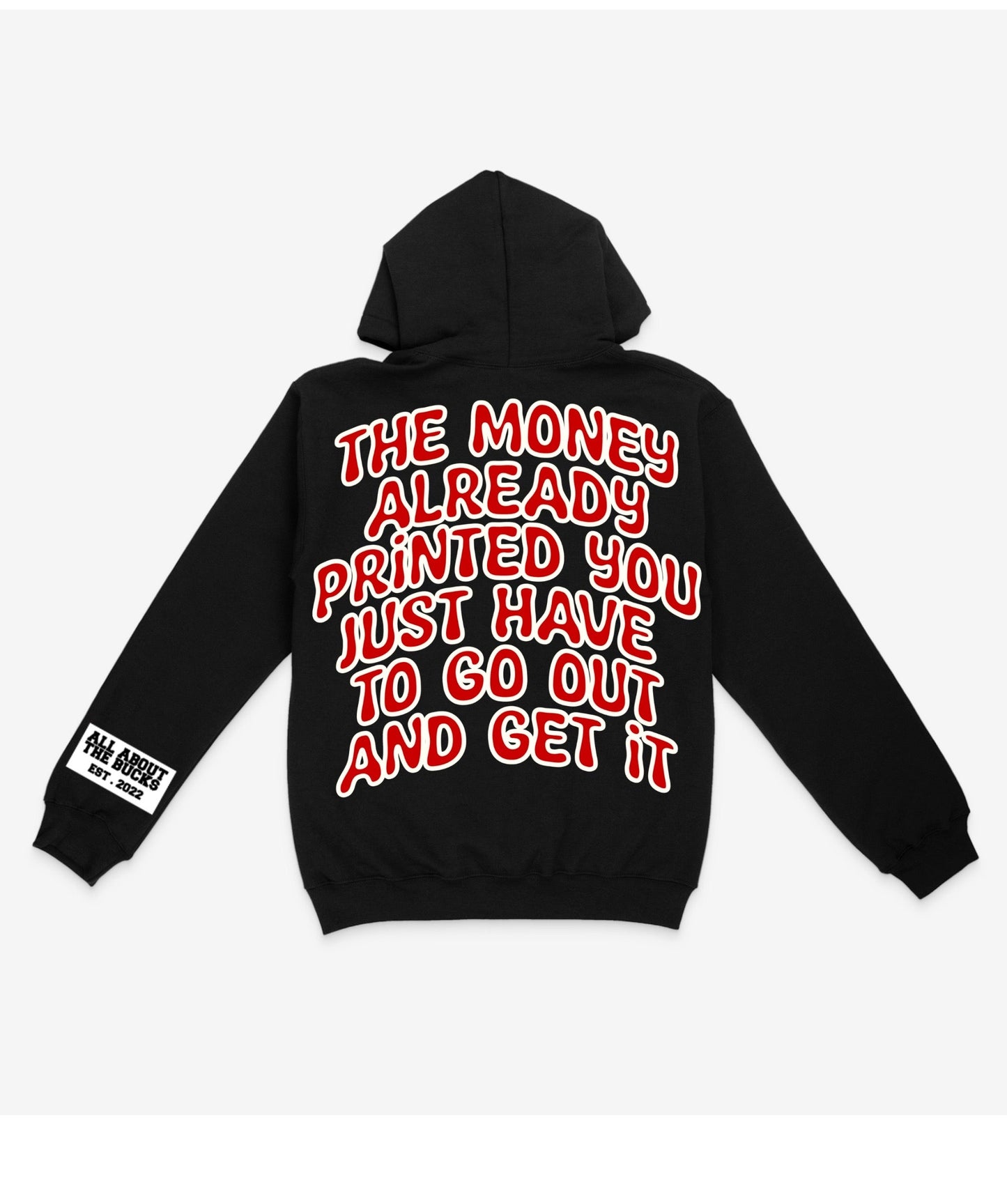 Black/Red The Money Printed Hoodie