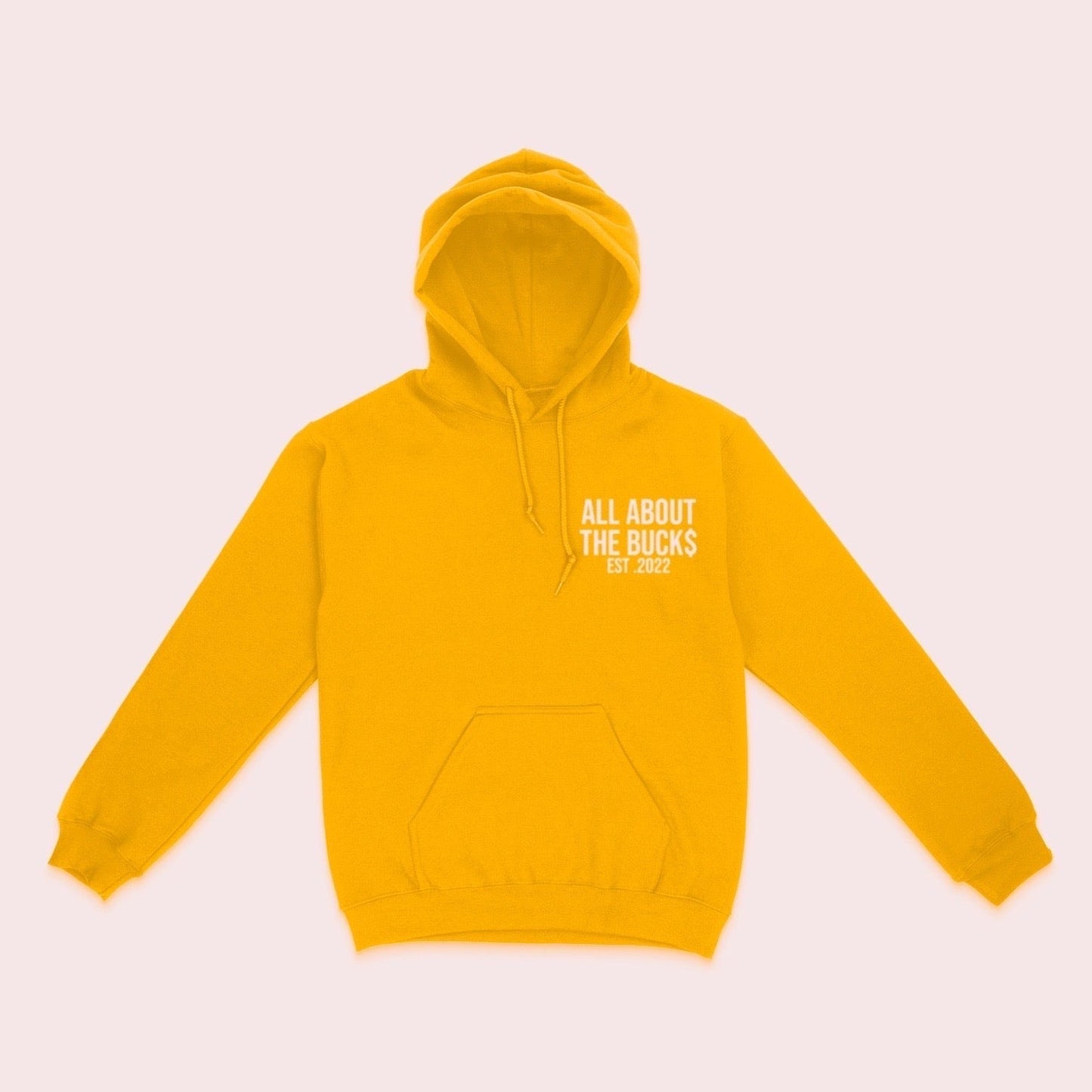 Yellow AllAboutTheBuck$ Box Logo Hoodie