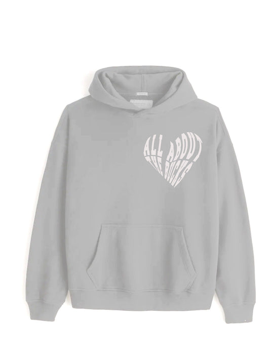 Light Grey AllAboutTheBuck$ Heart Hoodie