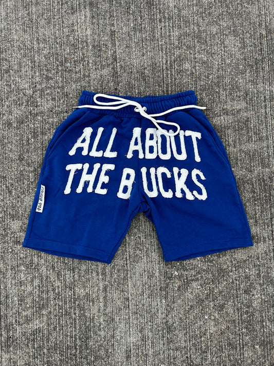 Blue AllAboutTheBuck$ Distressed Shorts