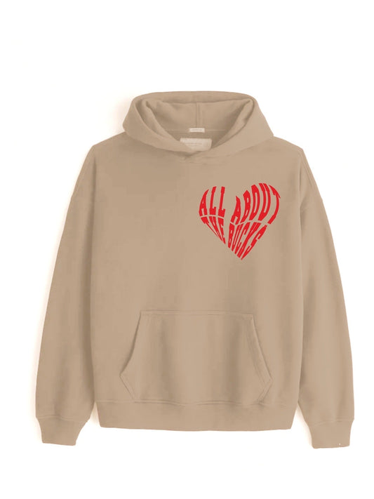 Tan/Red AllAboutTheBuck$ Heart Hoodie