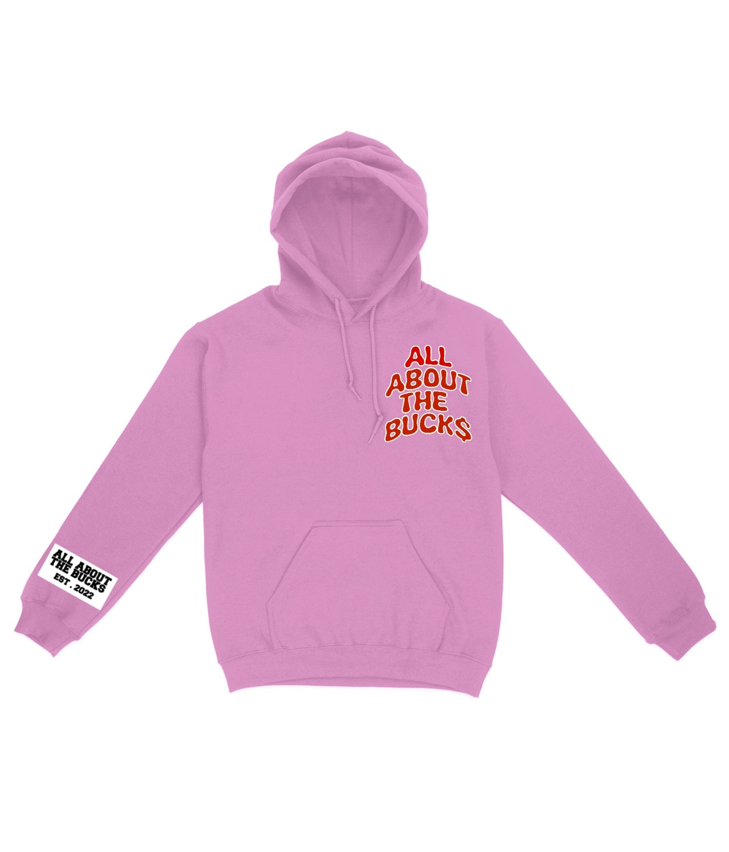 Pink/Red The Money Printed Hoodie