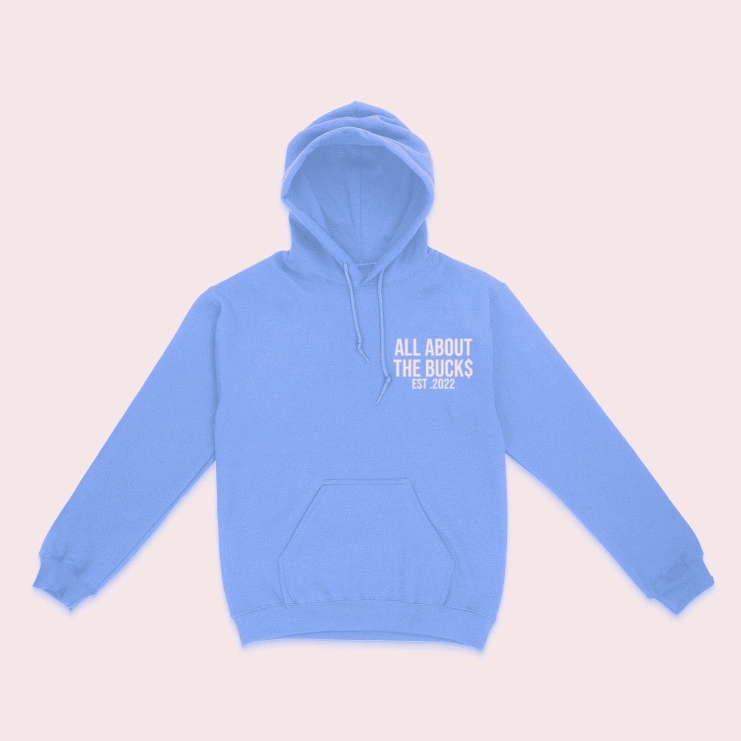 Light Blue AllAboutTheBuck$ Box Logo Hoodie