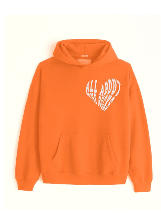 Orange AllAboutTheBuck$ Heart Hoodie