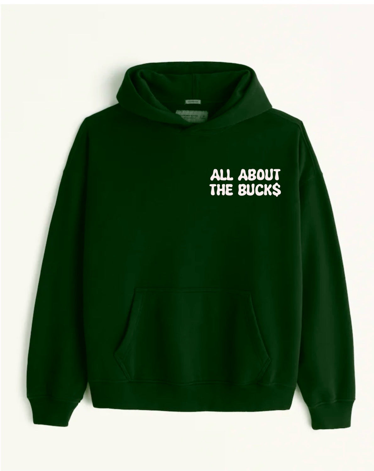 All About The Buck$ Forest Green Small Logo Hoodie