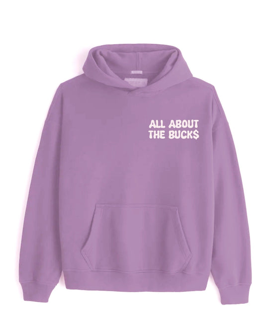 All About The Buck$ Lavender Small Logo Hoodie
