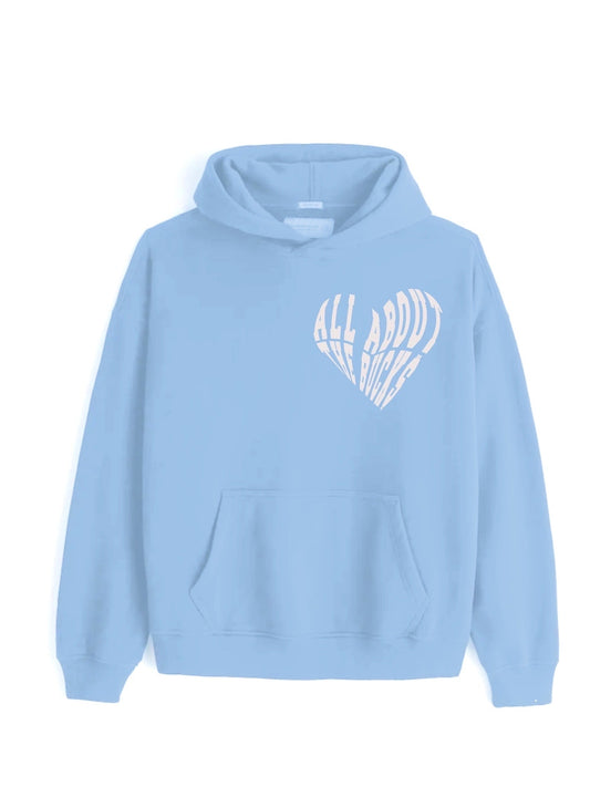 Light Blue AllAboutTheBuck$ Heart Hoodie