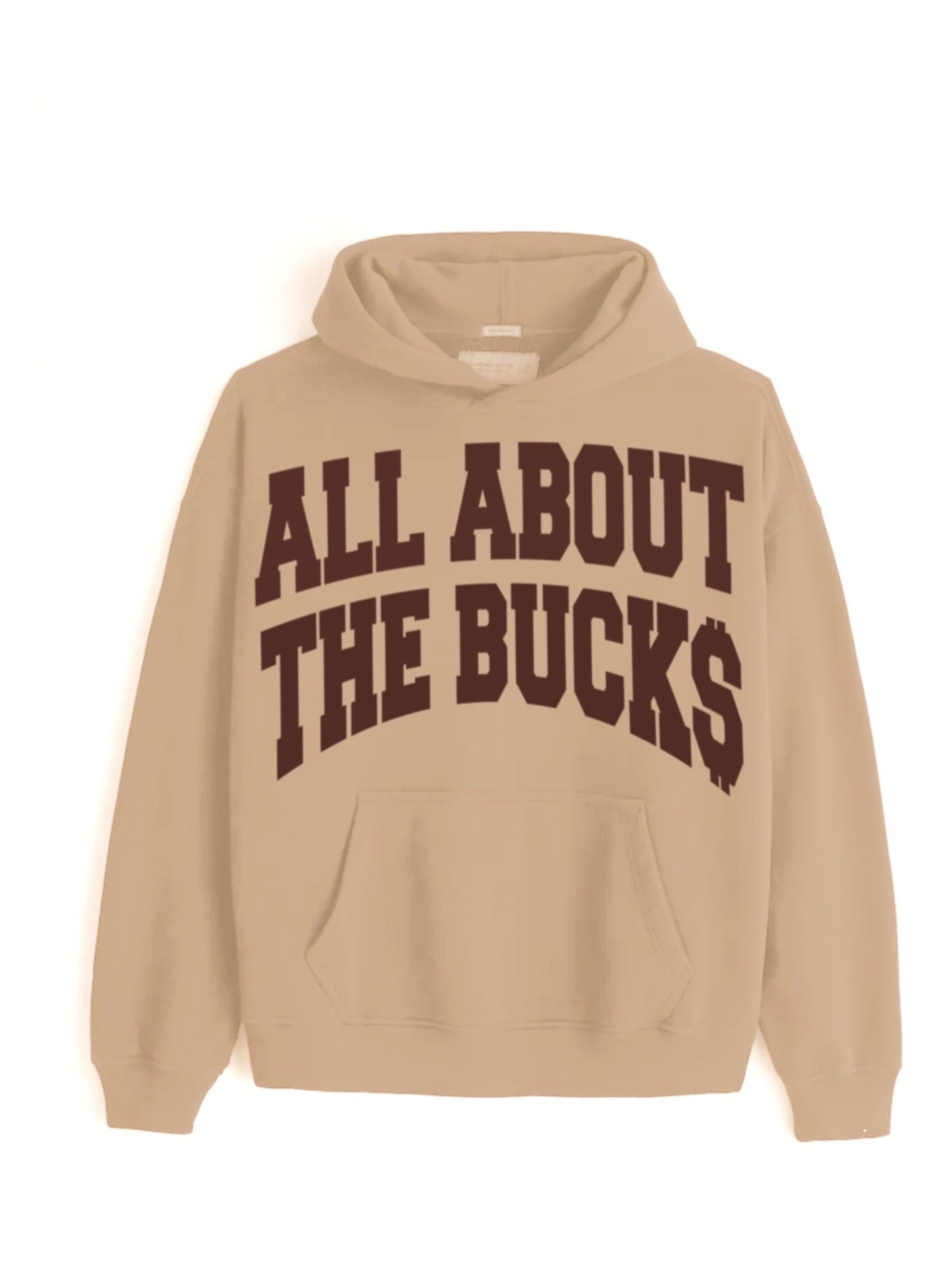 Tan/Brown Big Printed Hoodie