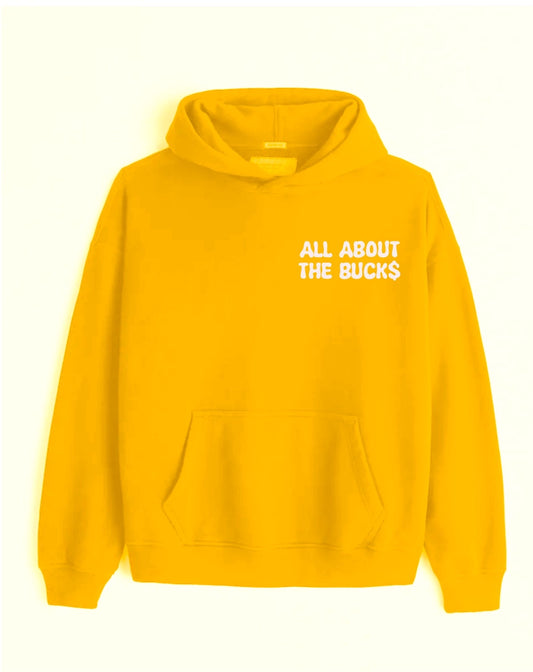 All About The Buck$ Yellow Small Logo Hoodie