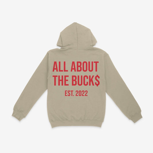 Tan/Red AllAboutTheBuck$ Box Logo Hoodie