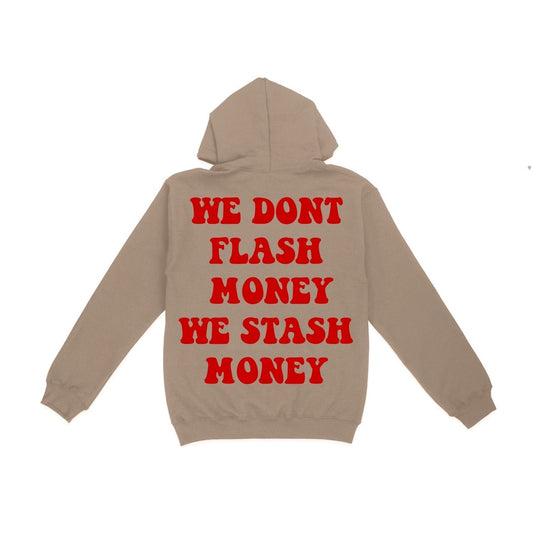 Tan/Red We Don’t Flash Hoodie