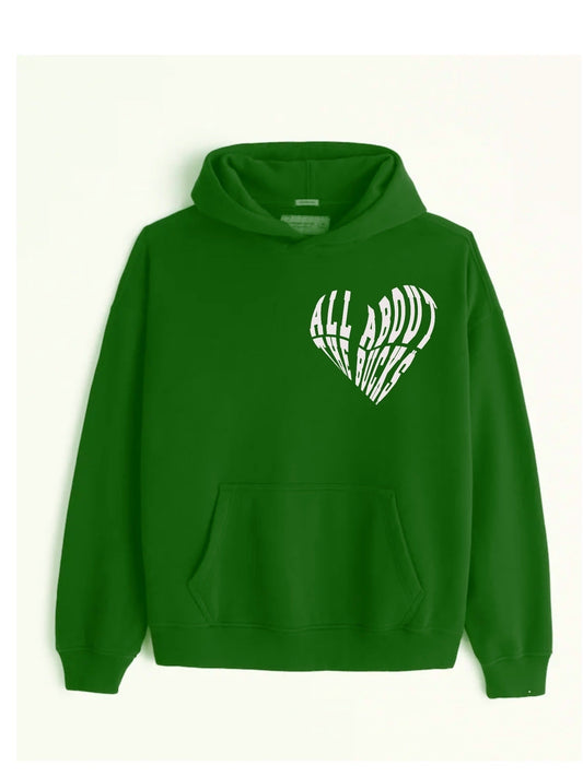 Green AllAboutTheBuck$ Heart Hoodie