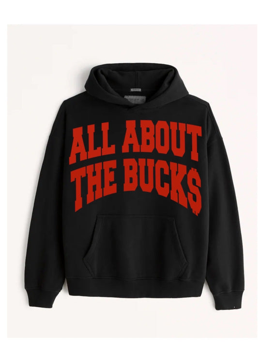 Black/Red Big Printed Hoodie