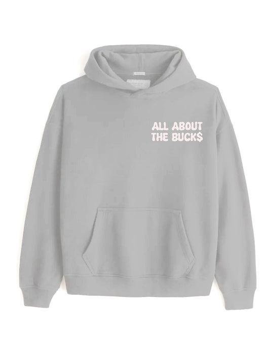 All About The Buck$ Grey Small Logo Hoodie