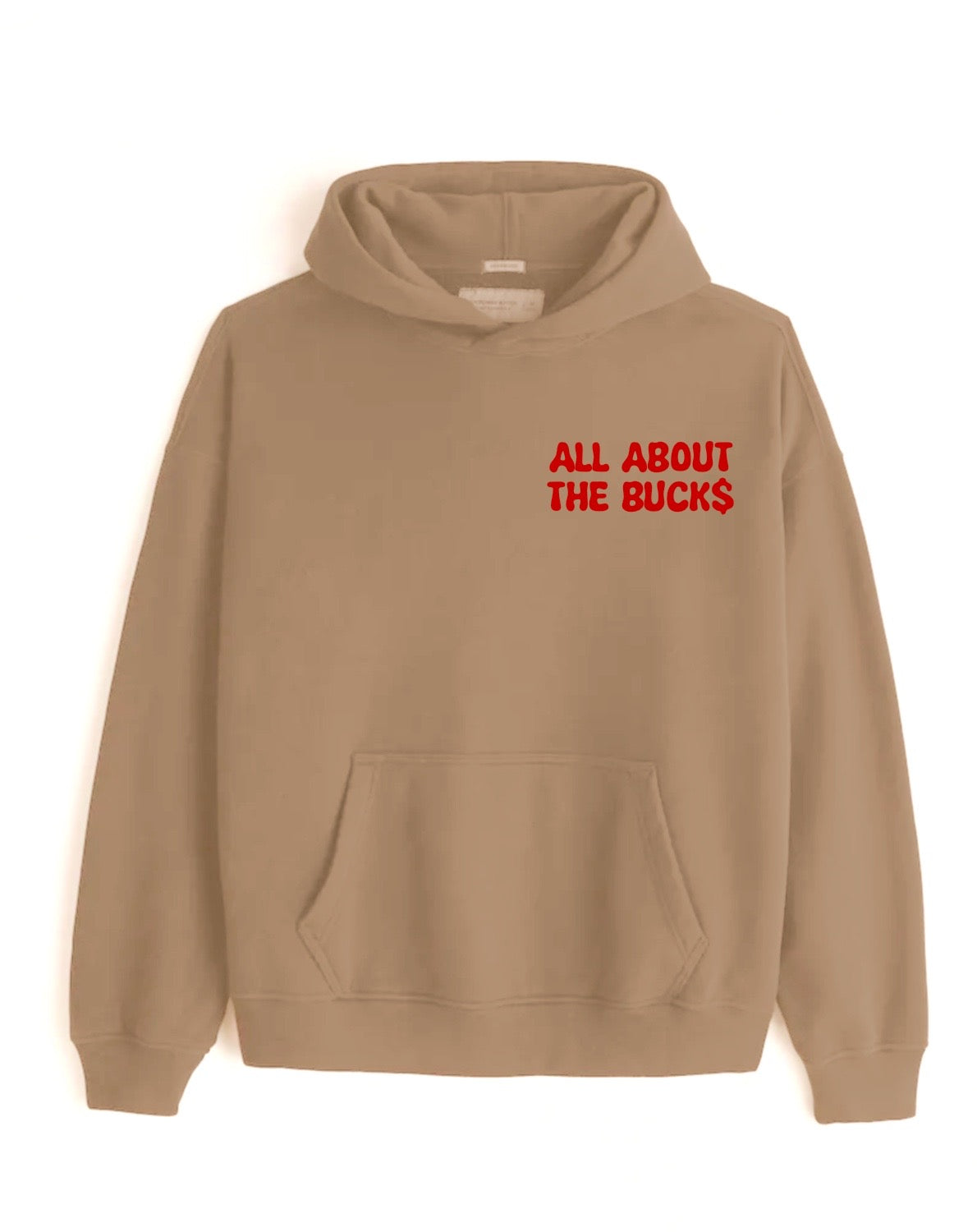 All About The Buck$ Forest Tan/Red Small Logo Hoodie