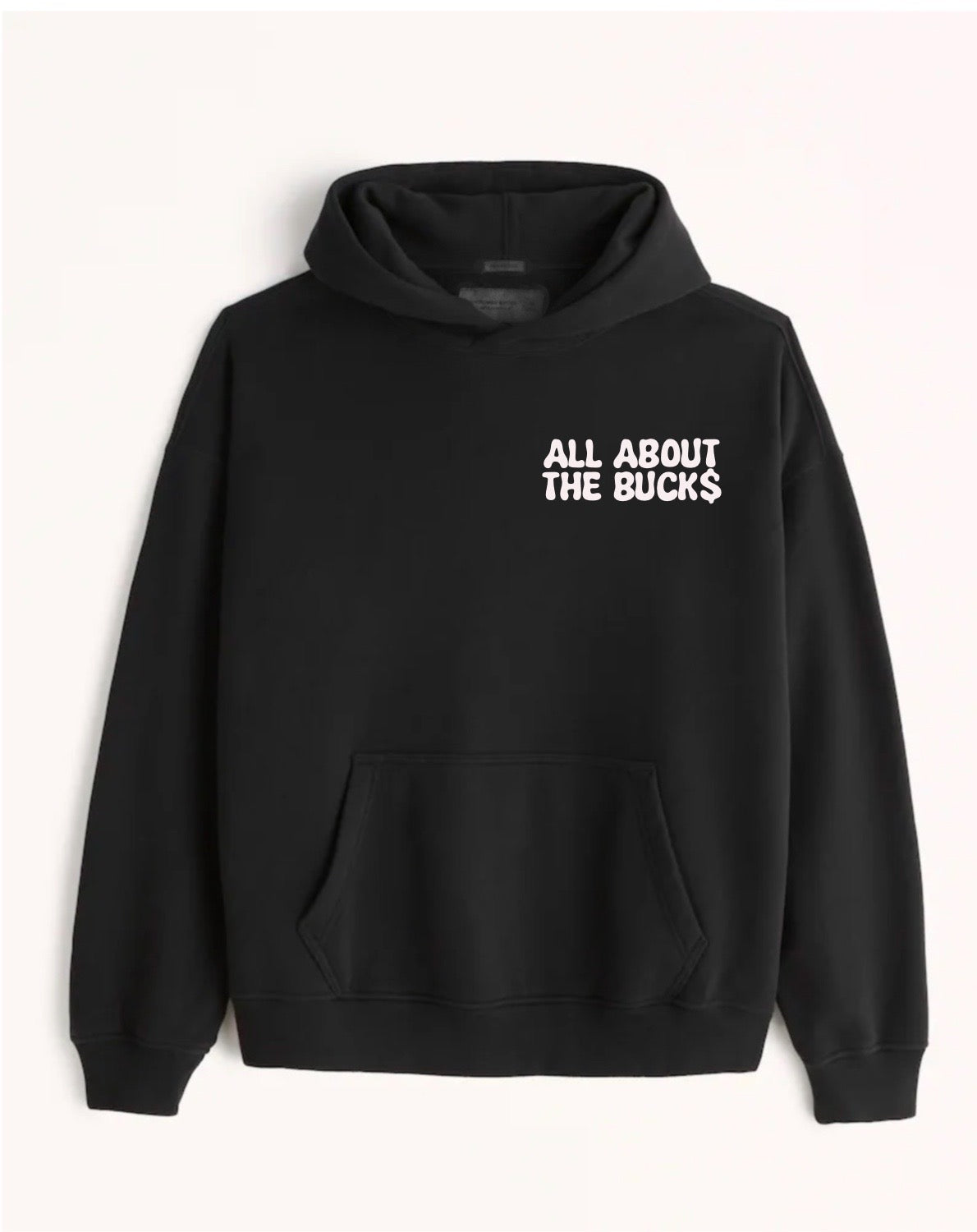 All About The Buck$ Black Small Logo Hoodie