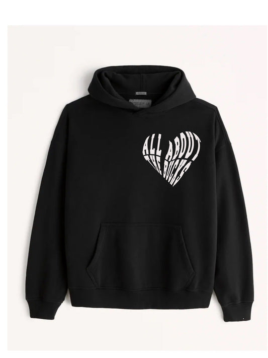 Black AllAboutTheBuck$ Heart Hoodie