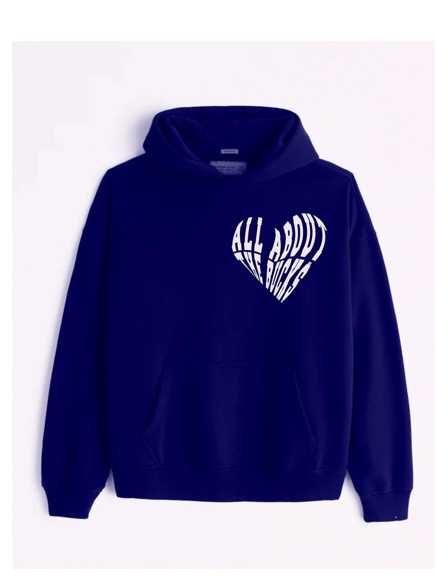 Navy AllAboutTheBuck$ Heart Hoodie