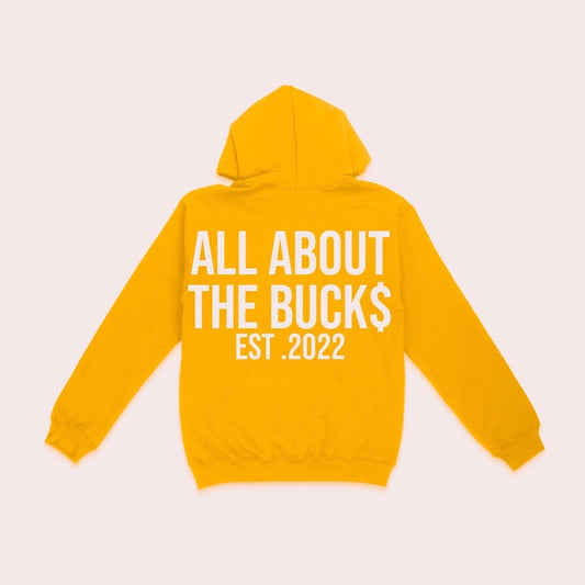 Yellow AllAboutTheBuck$ Box Logo Hoodie