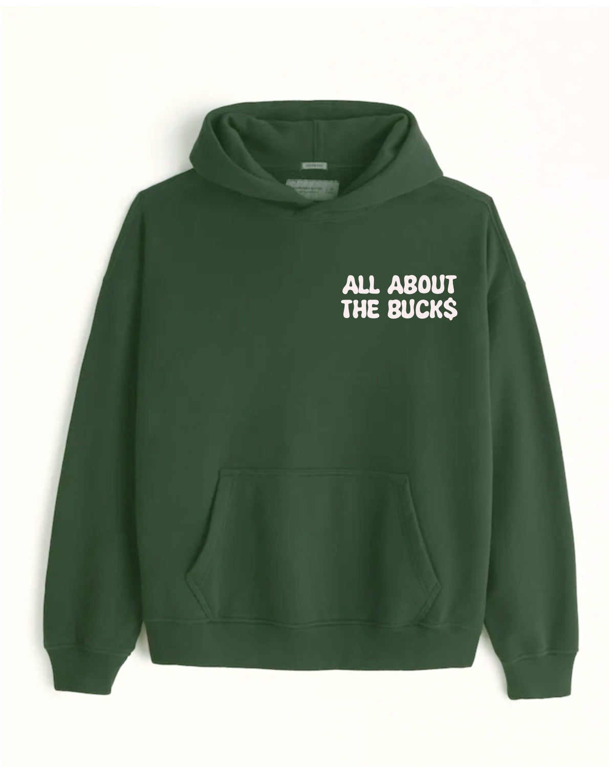 All About The Buck$ Olive Small Logo Hoodie