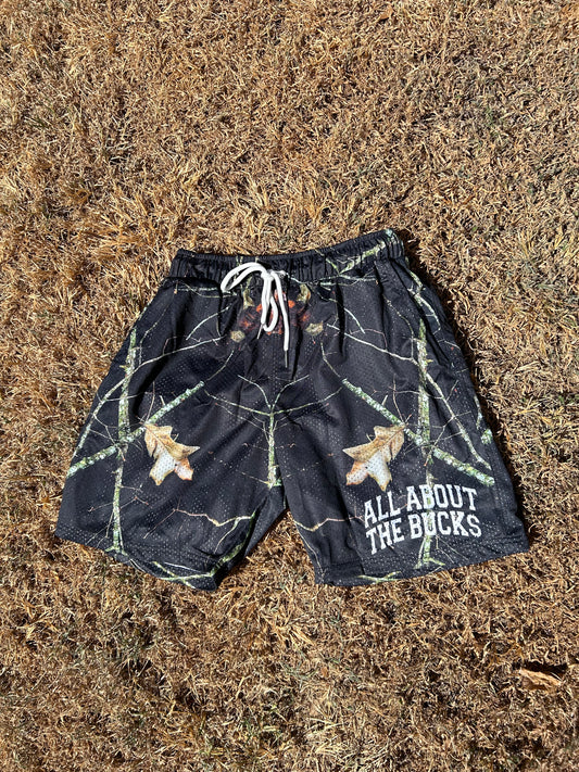 AllAboutTheBuck$ Black Camo Mesh Shorts