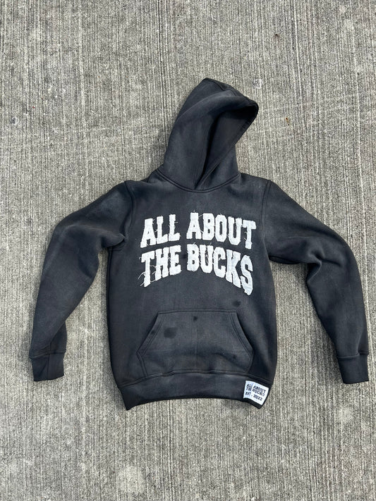 AllAboutTheBuck$ Black Distressed Hoodie