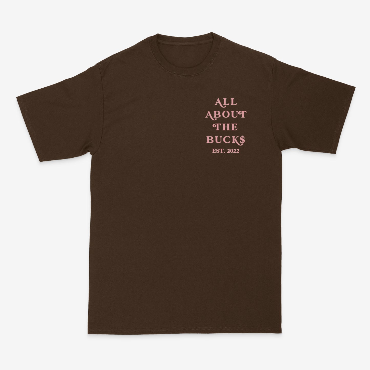 AllAboutTheBuck$ Brown/Pink Tee