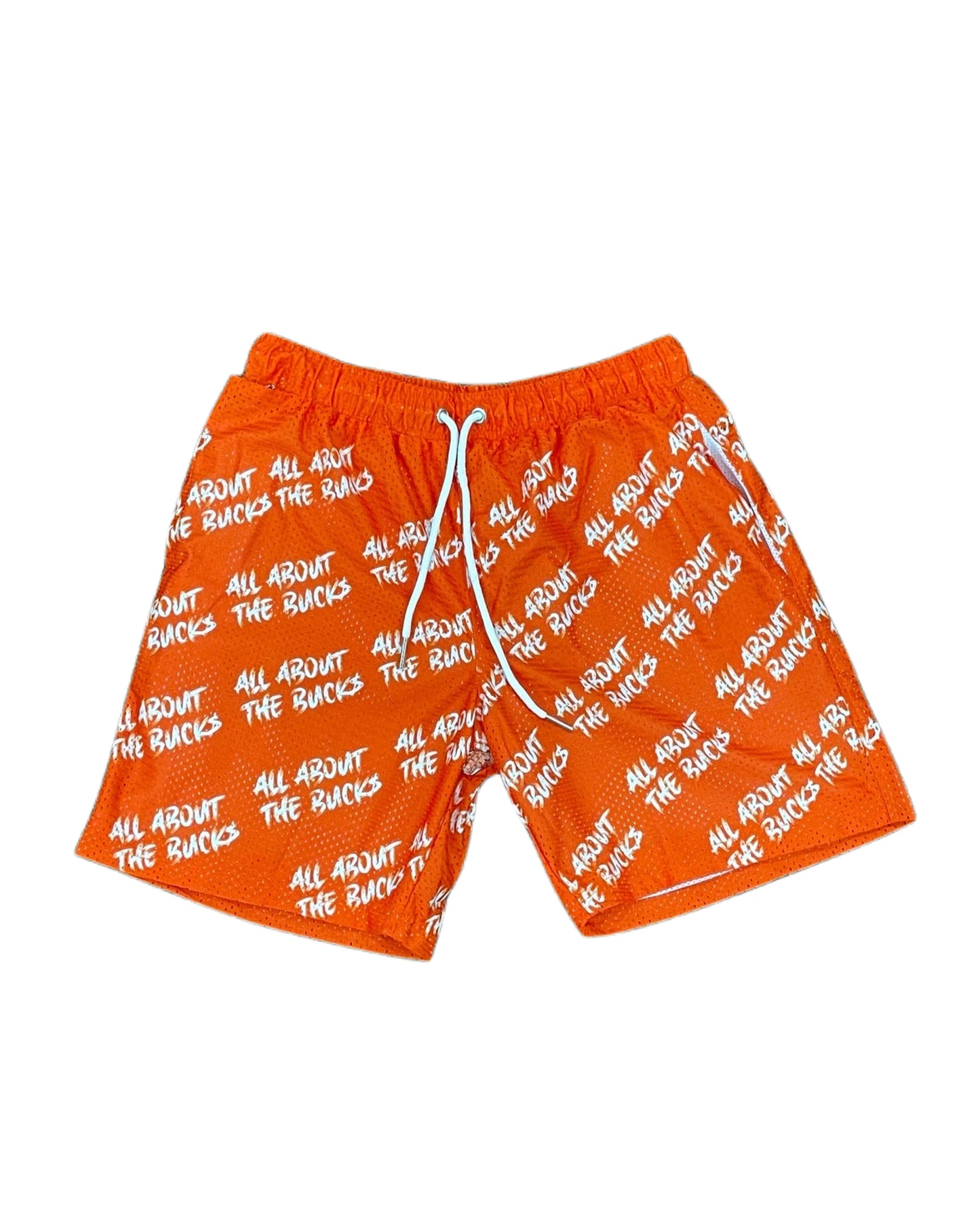 AllAboutTheBuck$ Orange Mesh Short Shorts